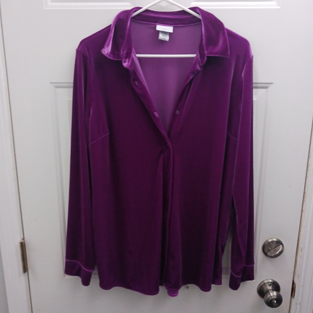 Purple Velvet Women's Top